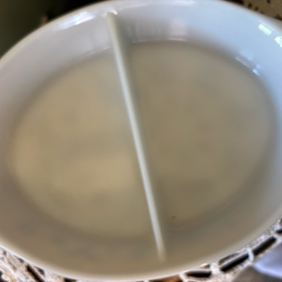 Pyrex 1.5 Qt Divided Casserole Dish Early American Brown Gold with Lid Vintage - Picture 7 of 9